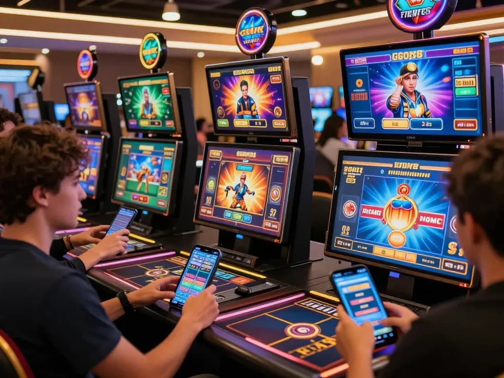 Players enjoying an exciting gaming experience at GO88 online casino, showcasing vibrant graphics and interactive gameplay.