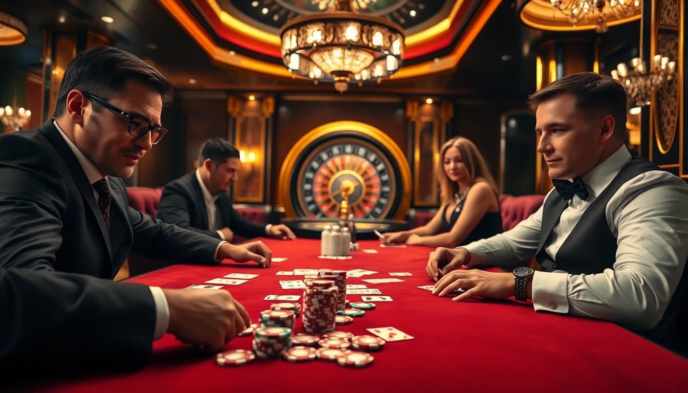 Experience topclub's thrilling poker action with luxurious casino ambiance and high-stakes excitement.