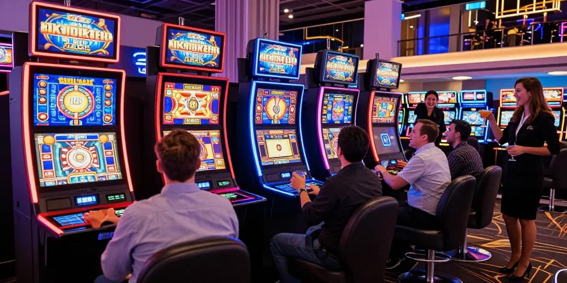 Exciting gaming scene at a credit card casino showcasing vibrant players enjoying games at https://dea.org.uk with live dealers and neon lights.