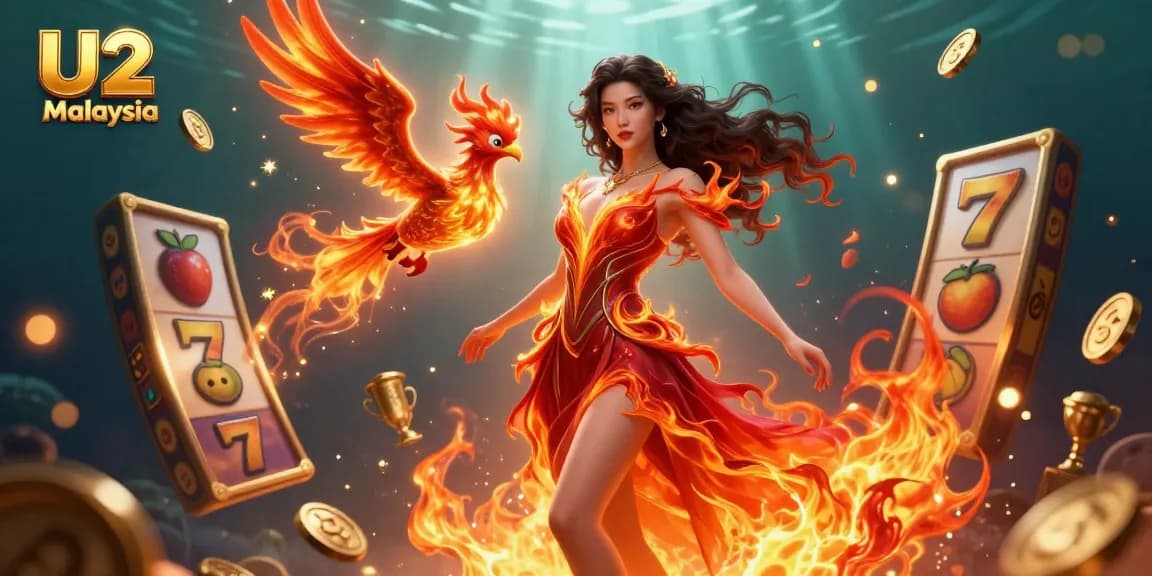 Experience excitement with U2 Malaysia as dynamic slot elements soar in a vibrant casino scene.