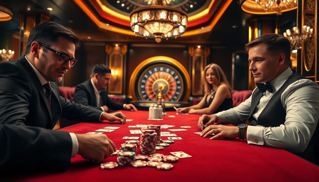 Experience topclub's thrilling poker action with luxurious casino ambiance and high-stakes excitement.
