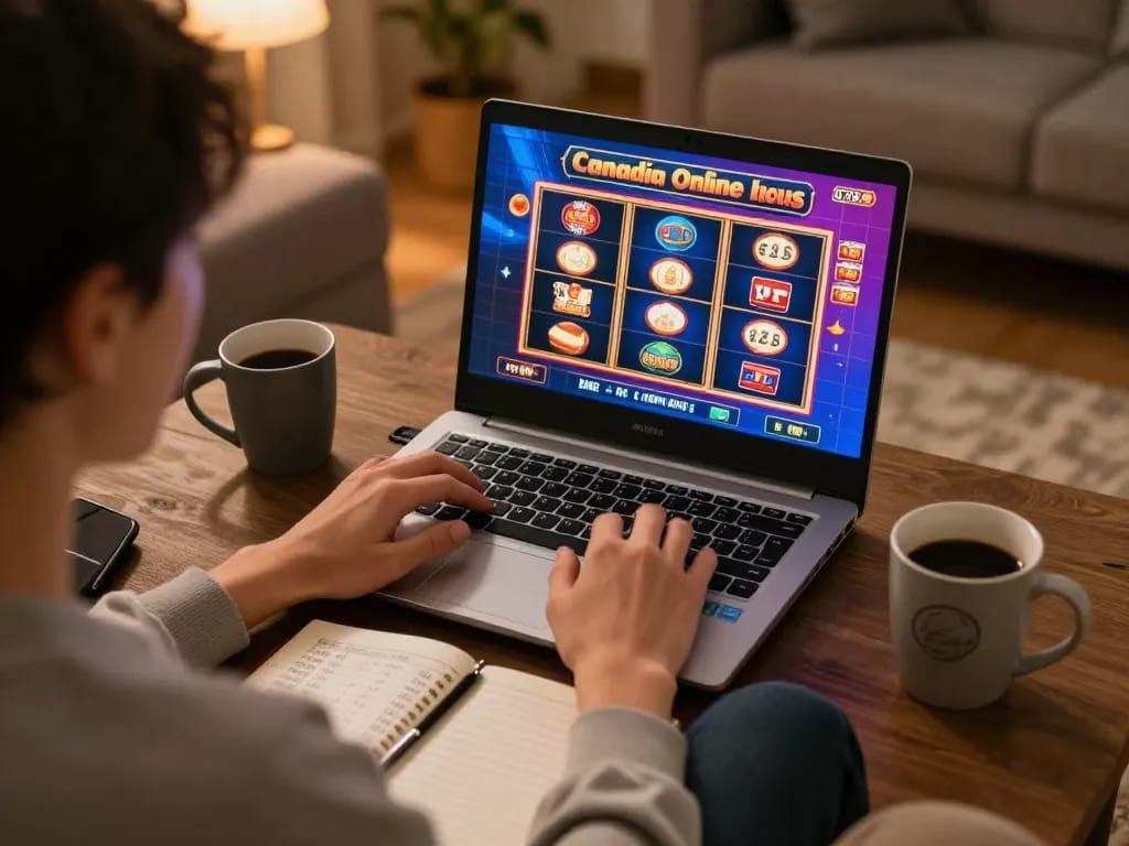Engaging gameplay scene showcasing Canadian online casinos with a player immersed in strategy and gaming.