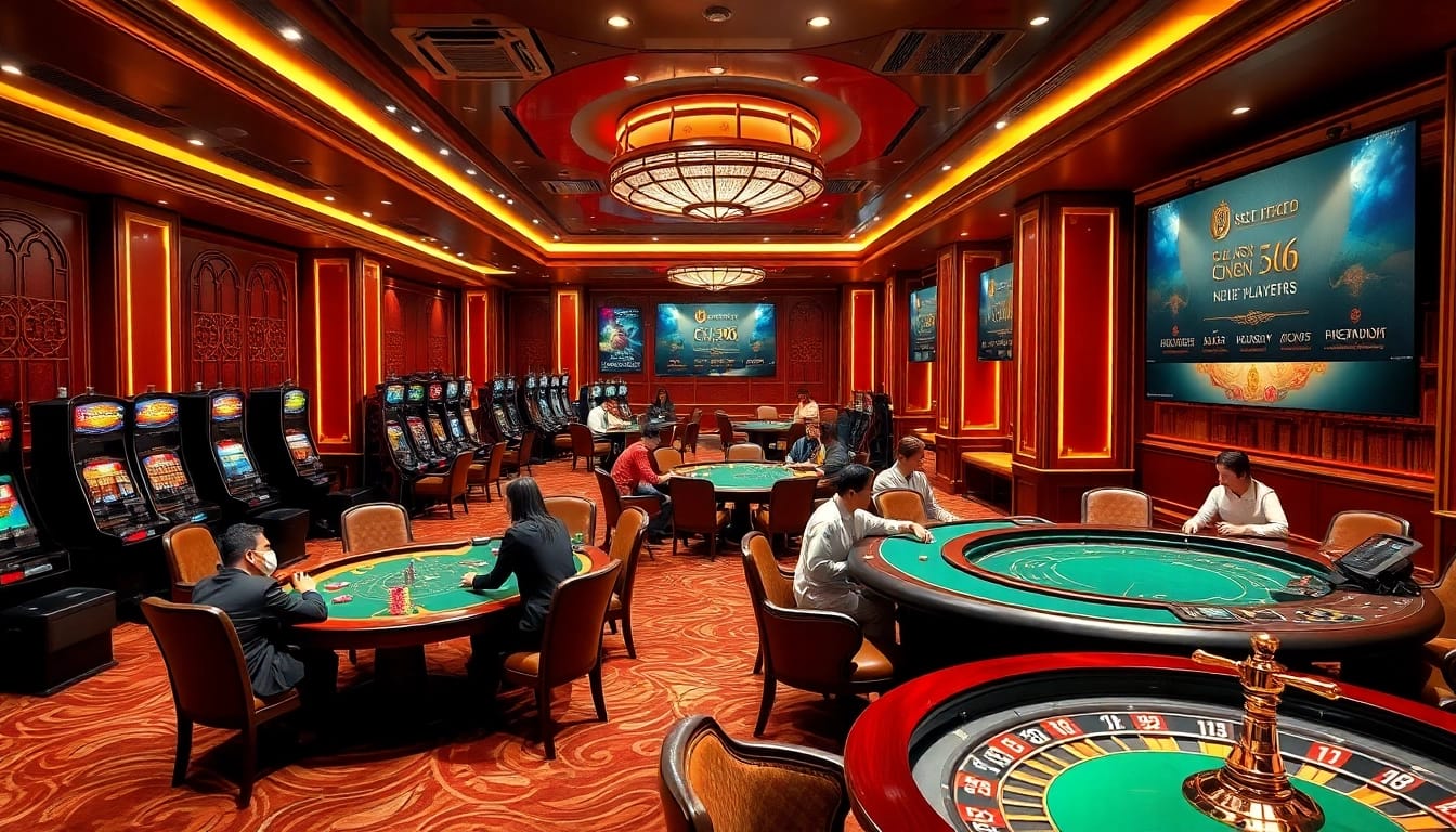 Experience exciting gaming action at sảnh game SC88 with vibrant tables and professional setups.
