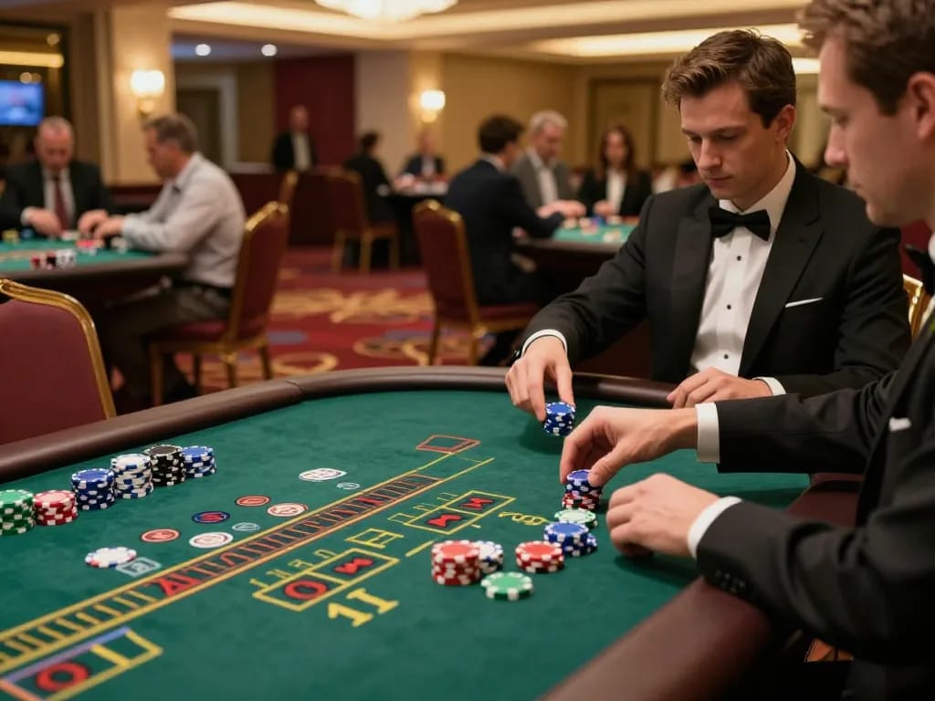 Exciting gameplay at betbet casino with players engaged in strategic blackjack action.