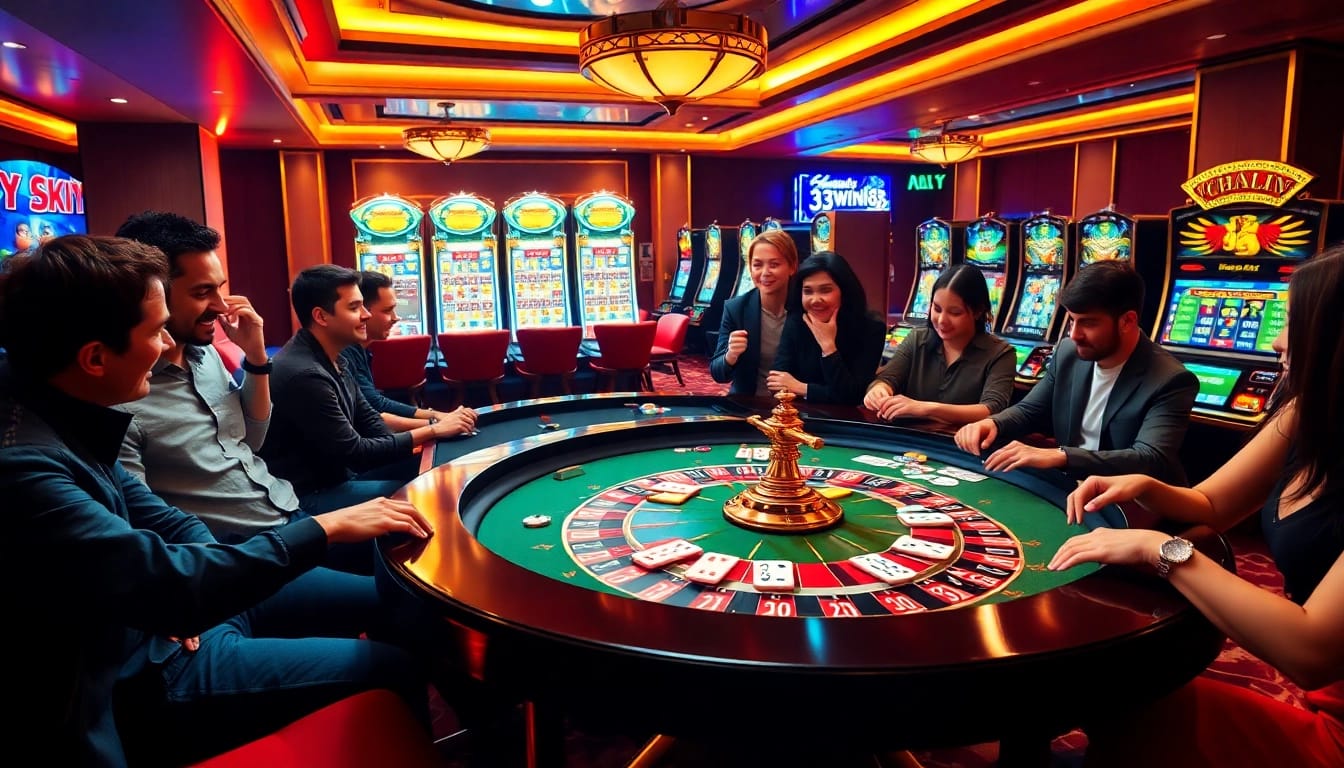 Engaging players enjoying casino games depicting excitement and luxury at https://33win68.io/.