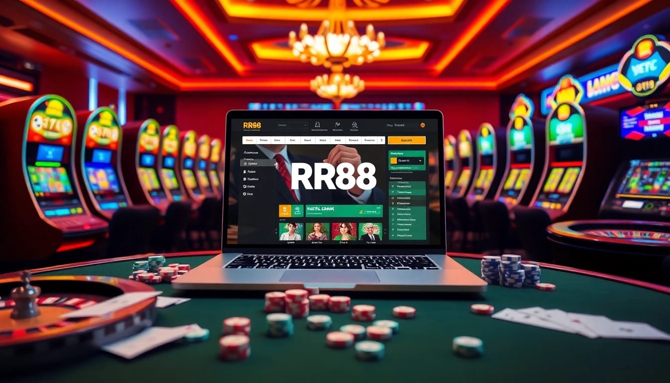 Experience excitement at RR88 casino with vibrant tables, slots, and dynamic betting activities.