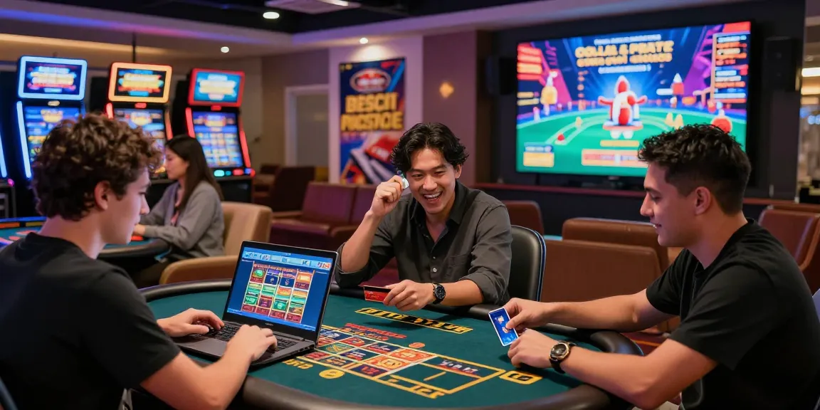 Players enjoying the thrill of credit card casinos while engaging in online gaming activities, showcasing excitement and convenience.