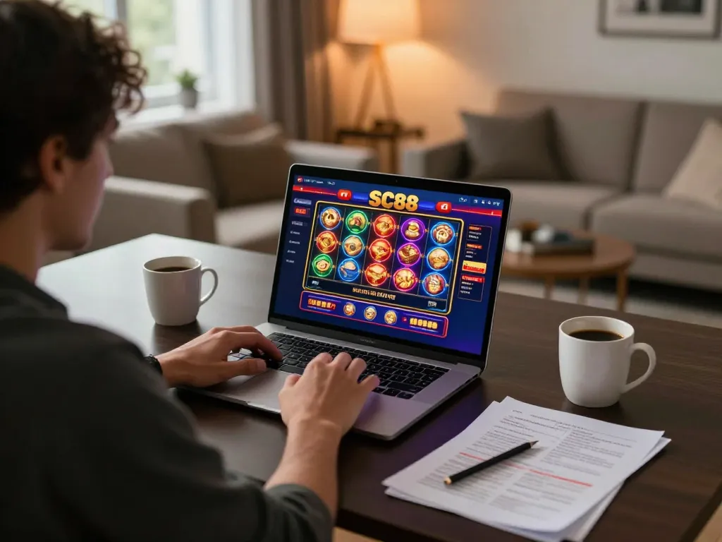 Player engaged with SC88 online casino, showcasing fun and strategic gameplay strategy.