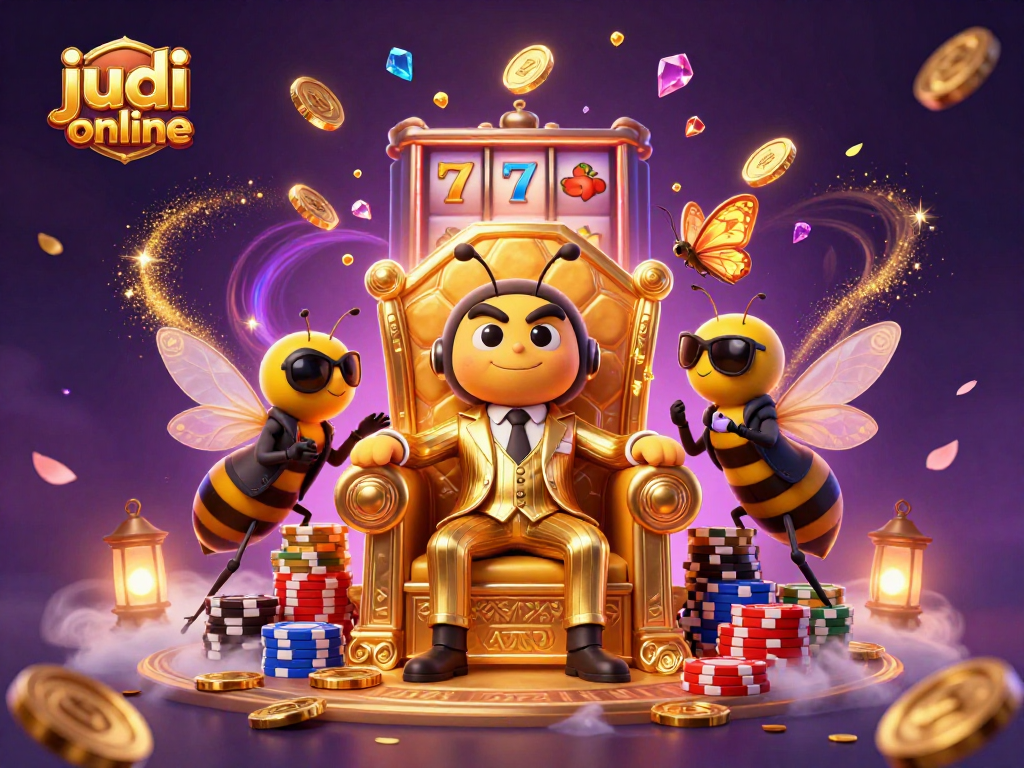 Spin and win in exciting judi online games surrounded by vibrant casino elements and dynamic characters.