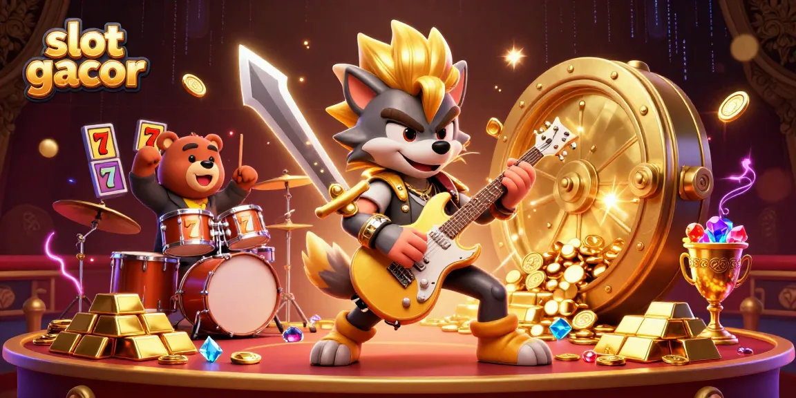 Experience the thrill of slot gacor with vibrant casino characters and rich golden treasures.