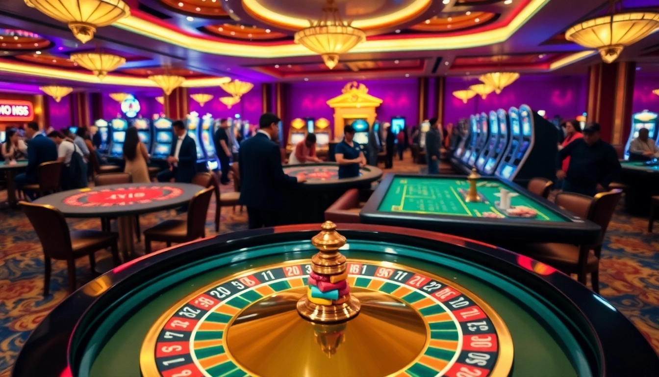 Exciting casino scene showcasing players at XX88 placing bets at a roulette table.