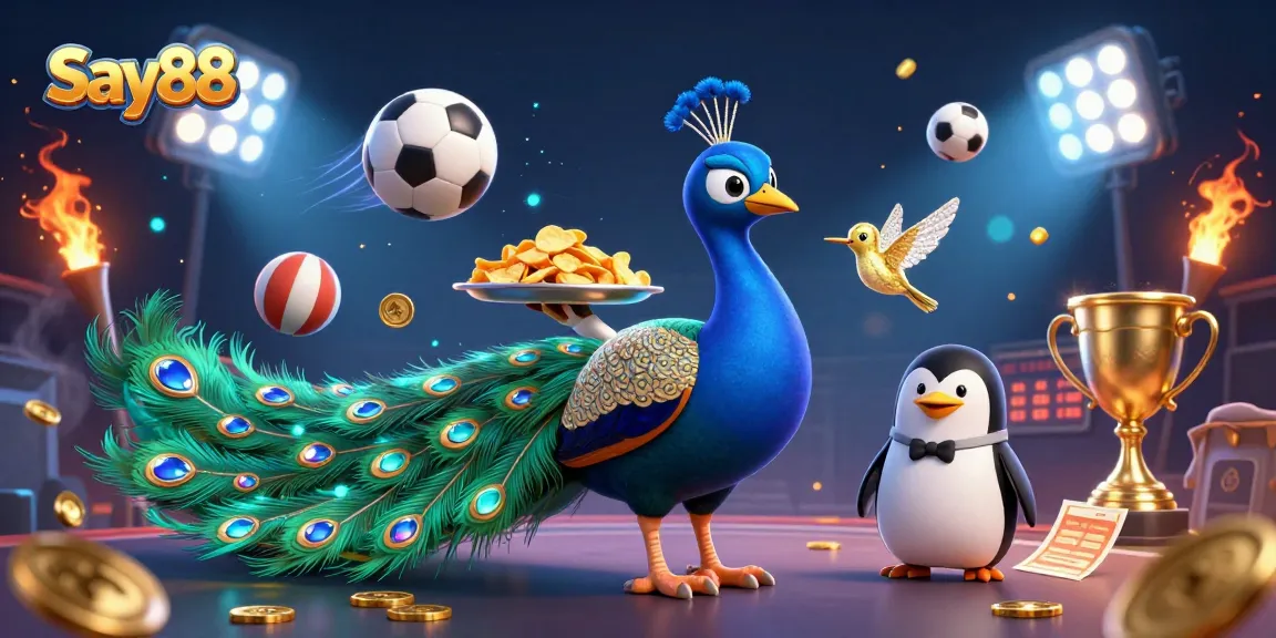 Engaging with Say88's thrilling sports betting scene featuring vibrant characters and dynamic elements.