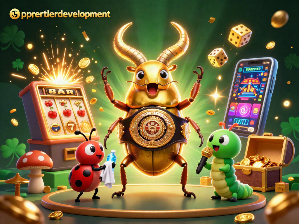 Gambarkan kegembiraan kasino dengan uppertierdevelopment saat fasilitas jackpot menarik perhatian.