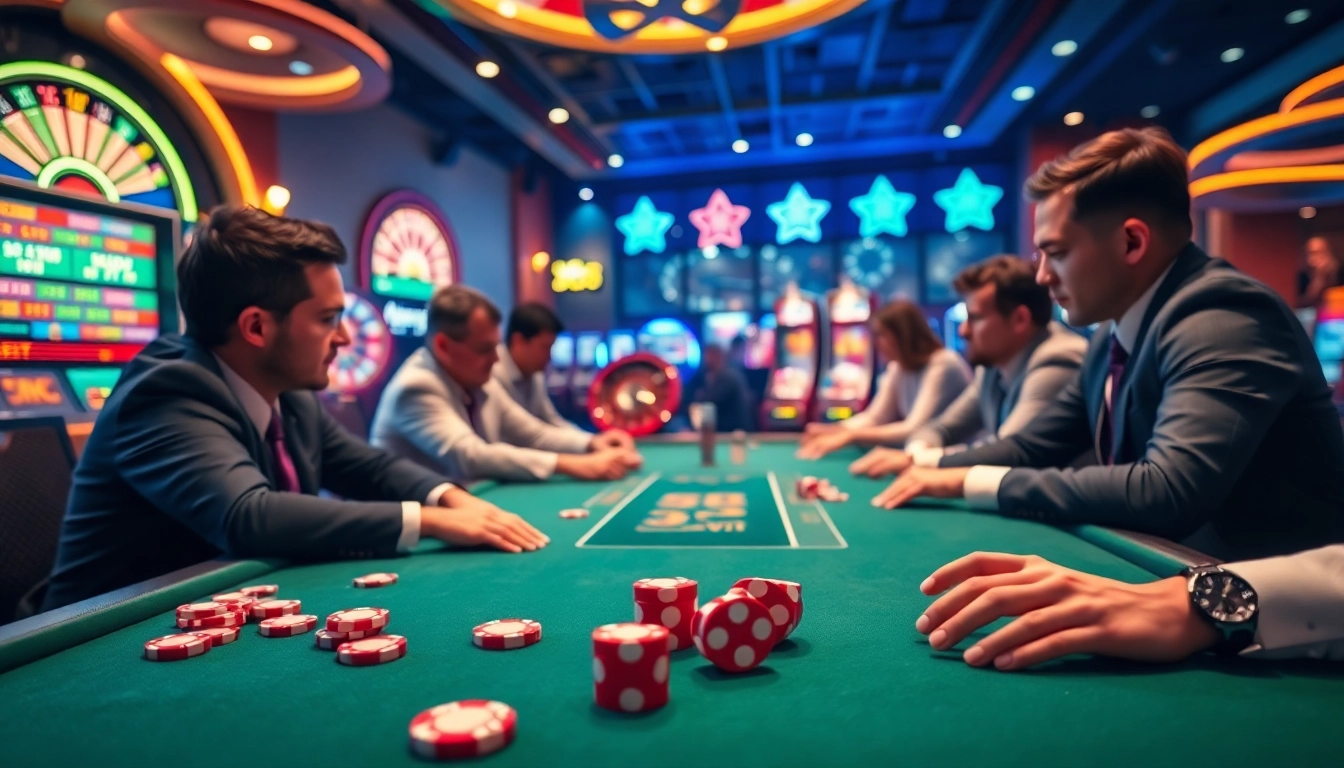 Gamblers participating in an exciting poker game at 68VIP casino.