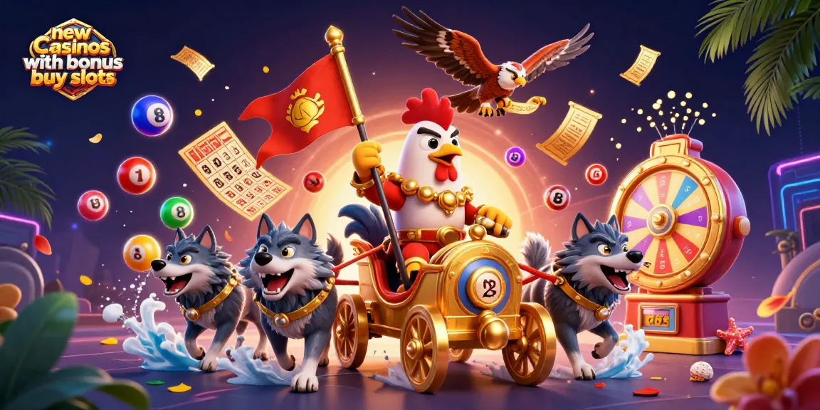 Engage with new casinos with bonus buy slots featuring a vibrant 3D warlord scene full of dynamic gaming elements.