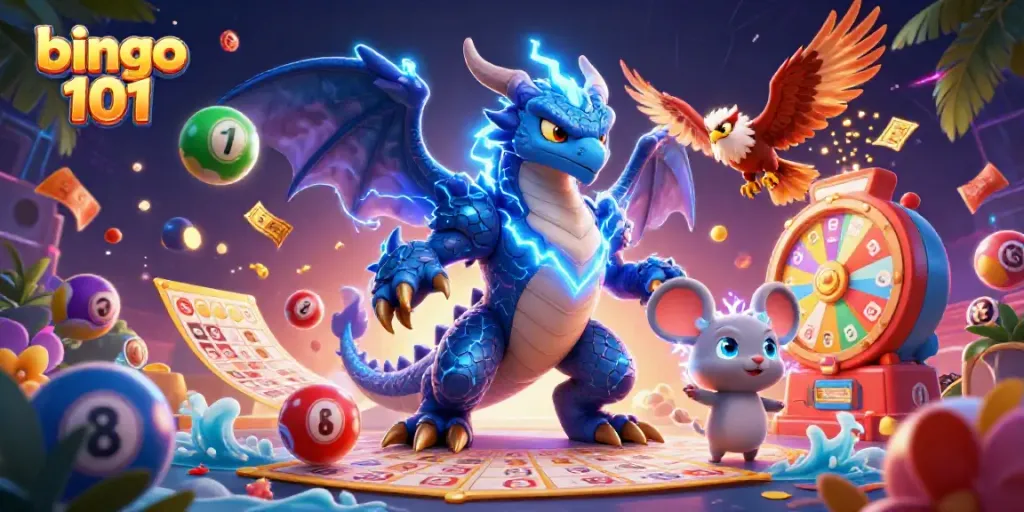 Experience the excitement of bingo 101 with dynamic characters and vibrant game elements.