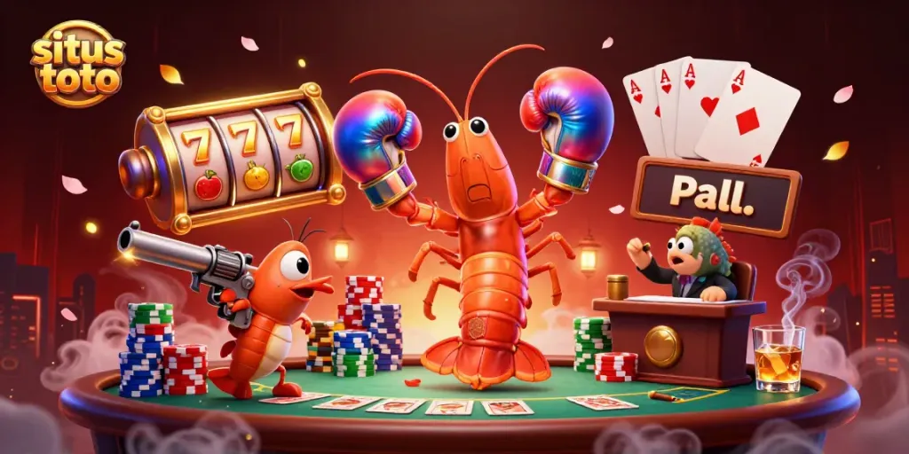 Menangkan jackpot dengan situs toto bersama mantis shrimp dan teman-teman dalam suasana kasino yang meriah.
