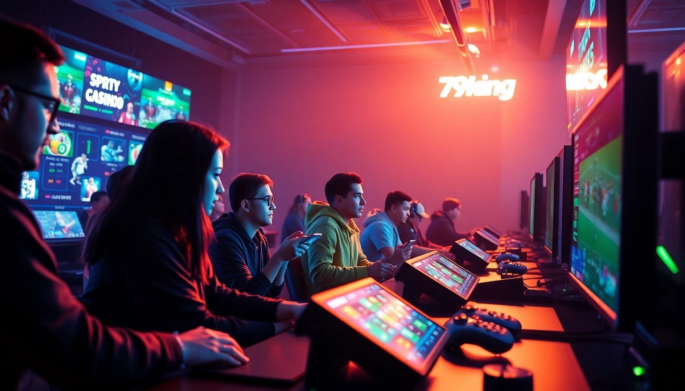 79king online gaming experience with players engaging in various games on modern devices.