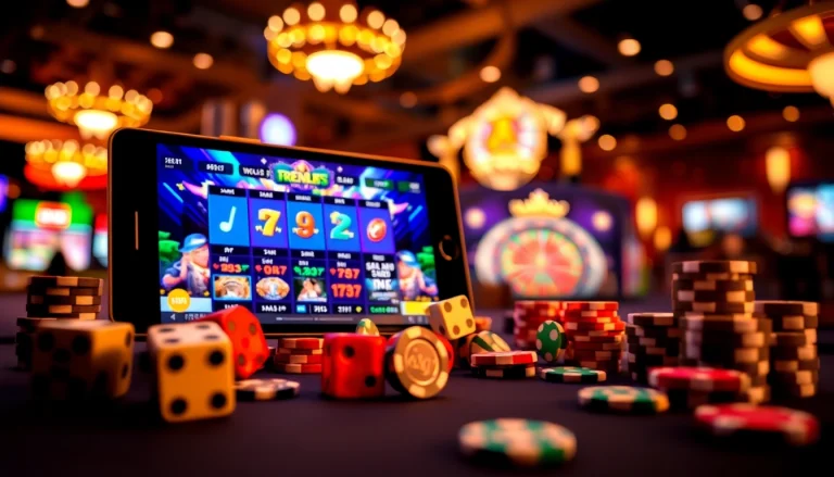 Experience the thrill of RR88 online betting with vibrant gaming devices and casino symbols.