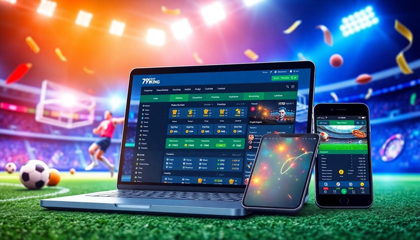 Engaging digital interface of 79king's betting platform showcasing sports and casino games.