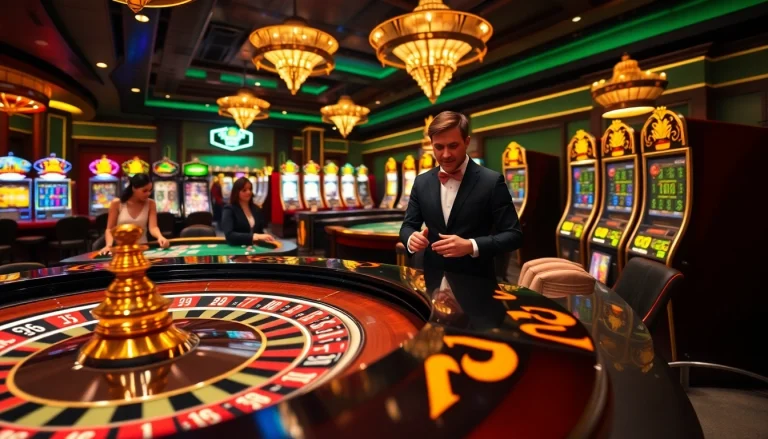 Engaging casino scene showcasing a roulette table, reflecting the excitement of 링크모음 for gamblers.