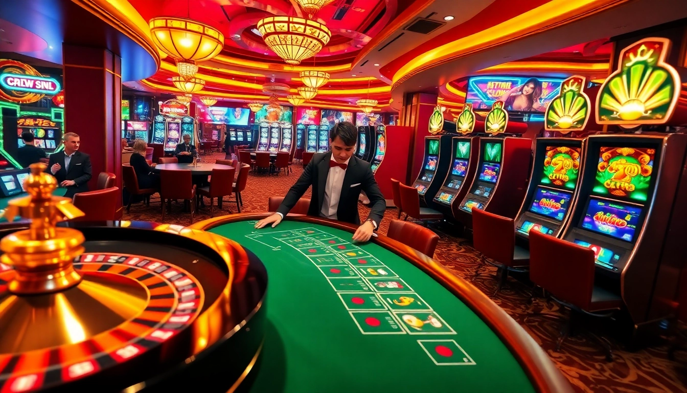 Experience thrilling gaming action at new 88 with an engaging casino scene featuring roulette and poker.
