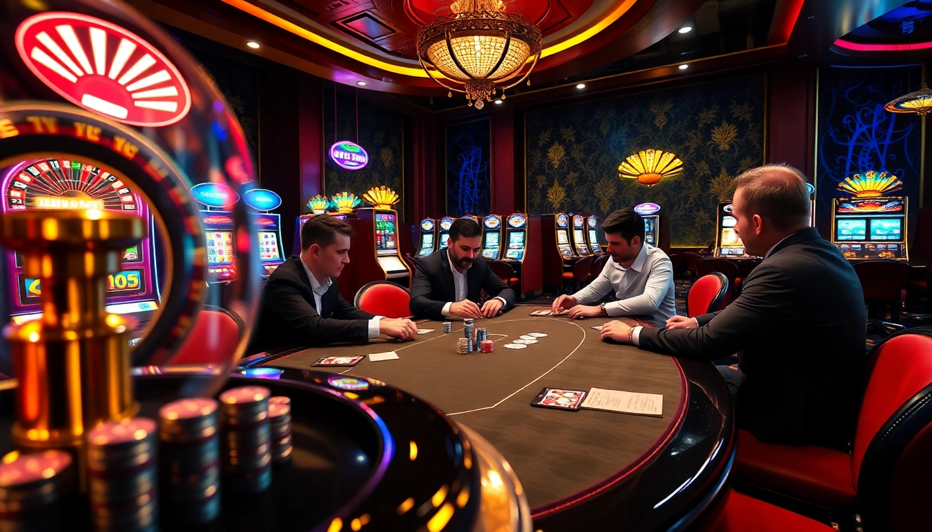 Gambling excitement at 32win with vibrant poker action and luxurious casino ambiance.