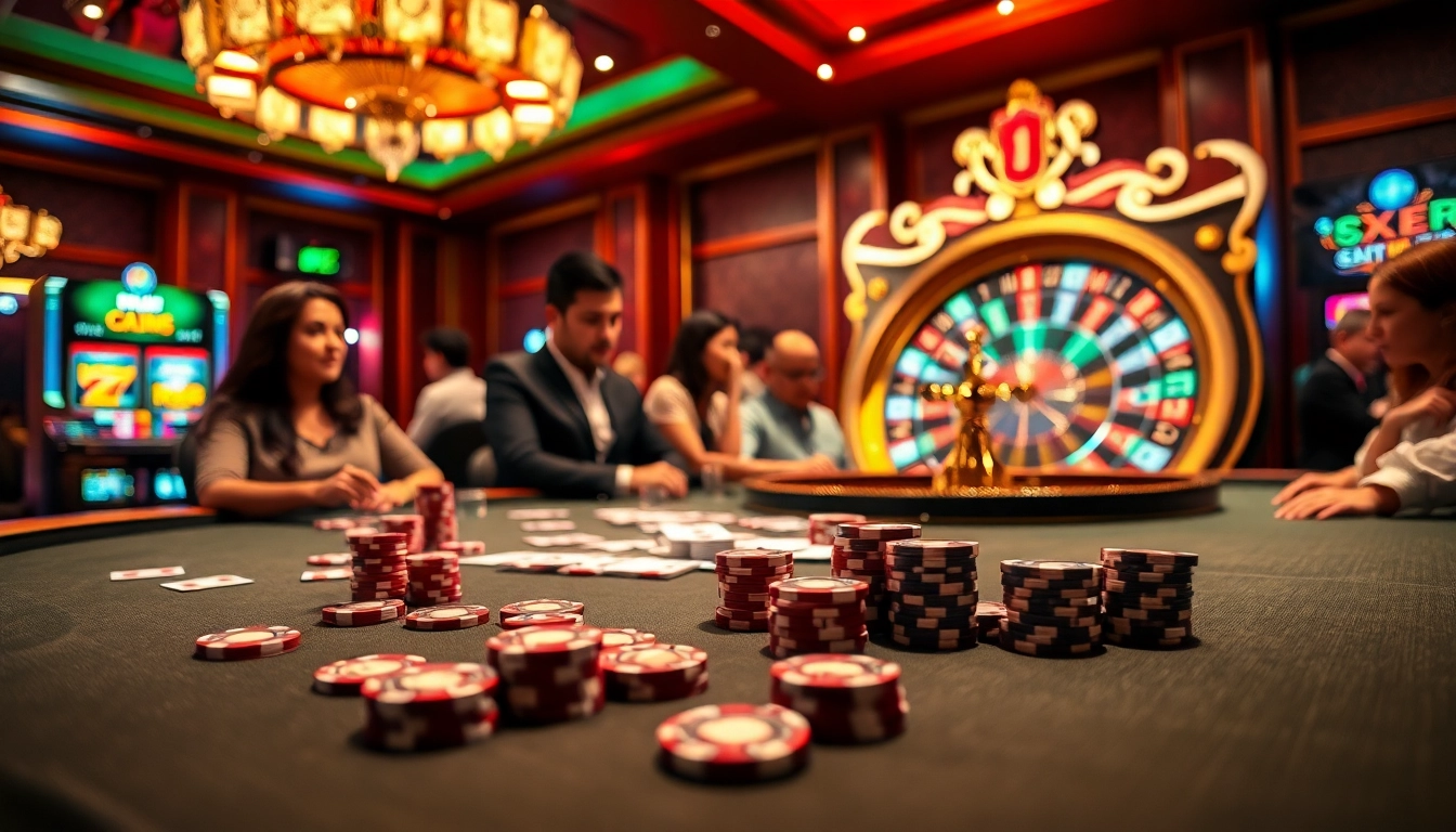 Experience the excitement at mm88 casino with vibrant poker, roulette, and slot visuals.