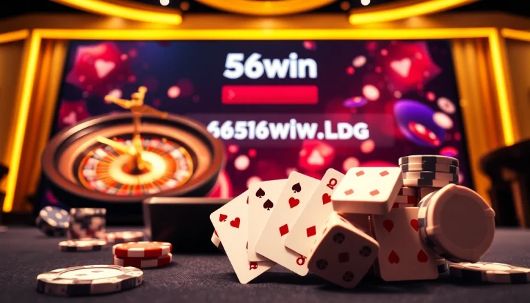 Experience the thrill of online gambling at 56win link with vibrant casino visuals.