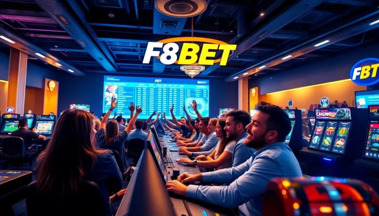 Exciting online gaming scene featuring F8BET users engaged in diverse betting activities.