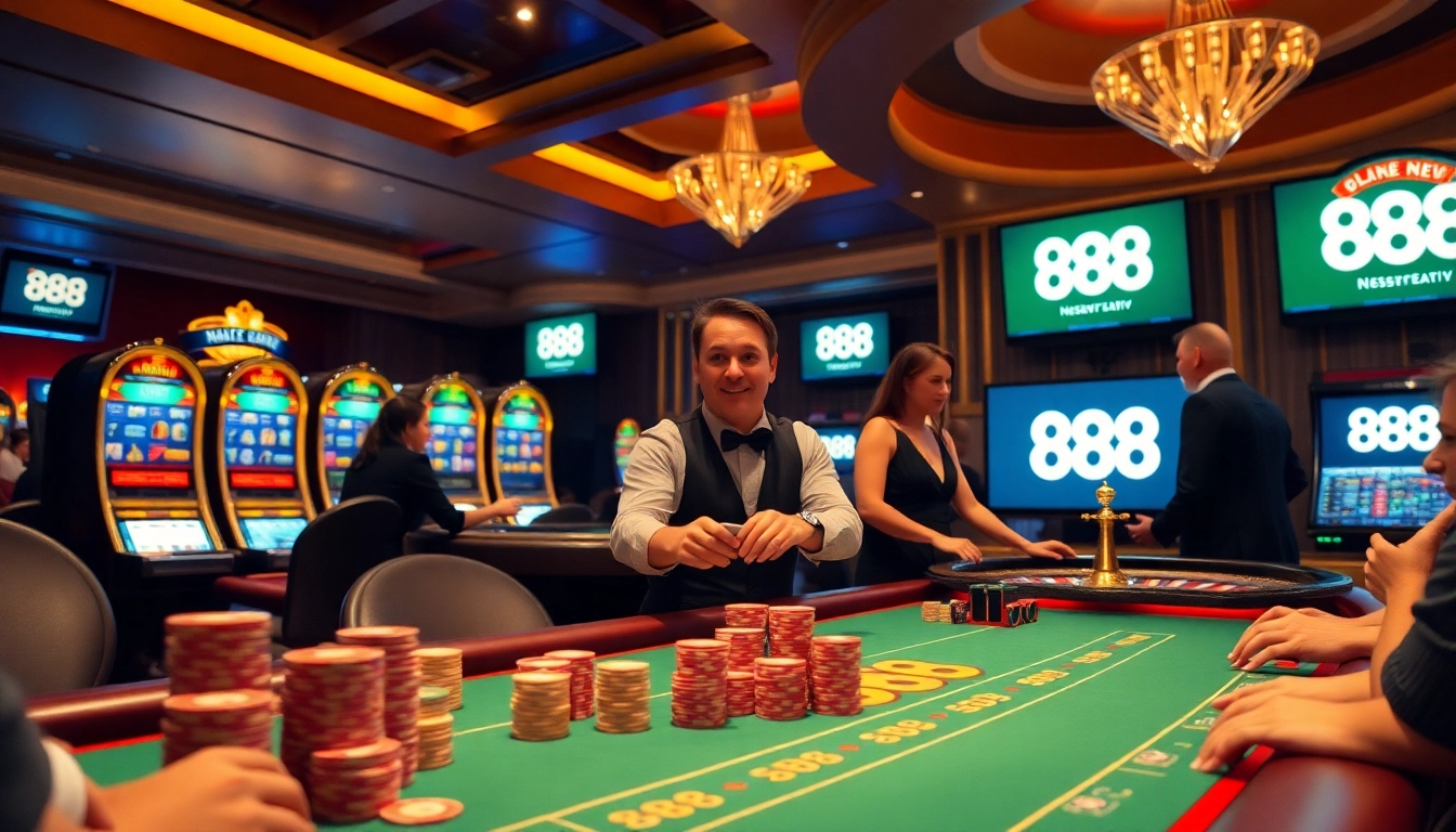 Engage in thrilling poker play at 888 new casino with vibrant atmosphere and professional dealers.