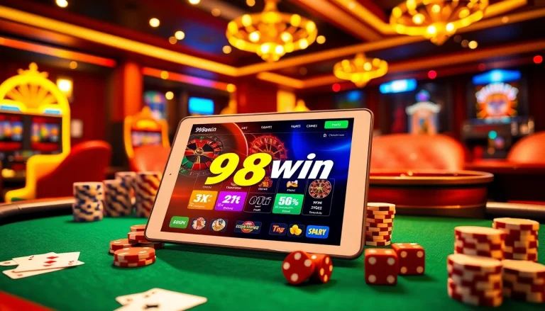 Experience the thrilling action at 98win as players engage with casino games on a modern interface.