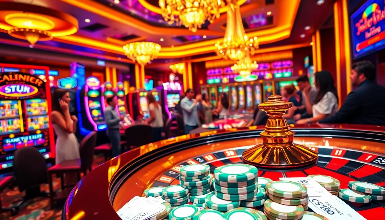 C168 poker chips and dynamic slot machines create a thrilling casino atmosphere.
