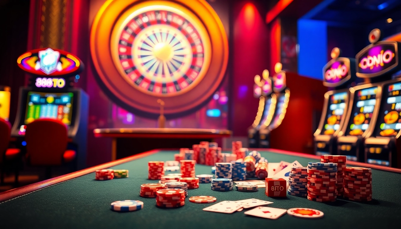Experience the thrill at 888TO with vibrant casino games and luxurious settings.