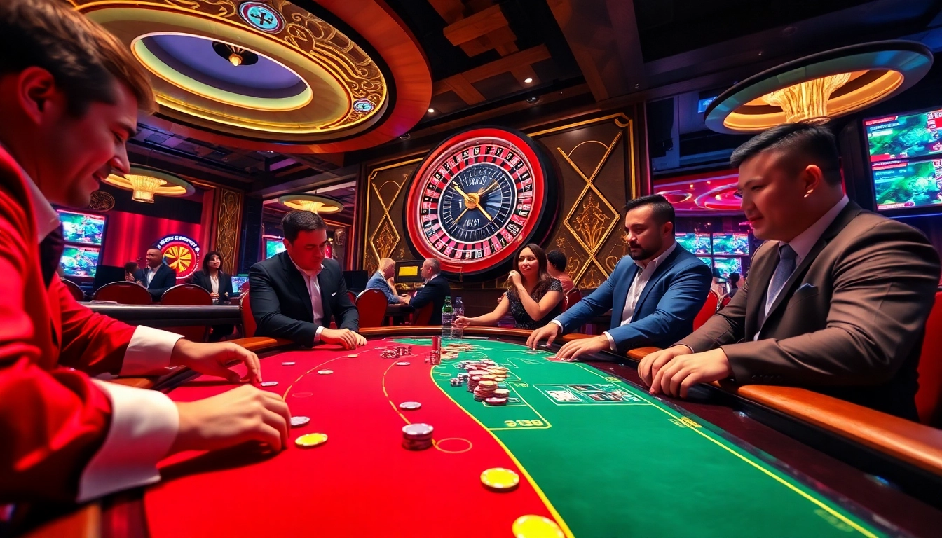 king88 players enjoying an exciting blackjack game in a luxurious casino atmosphere.