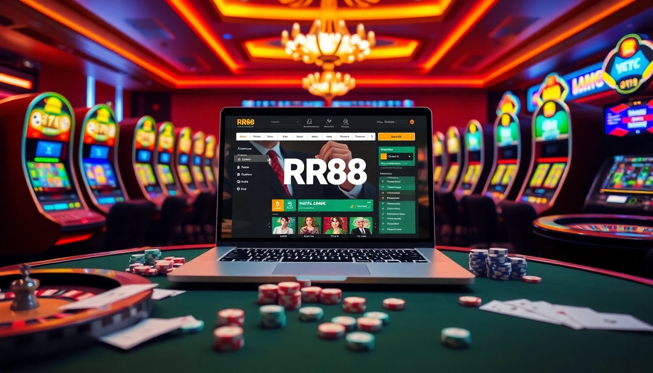 Experience excitement at RR88 casino with vibrant tables, slots, and dynamic betting activities.