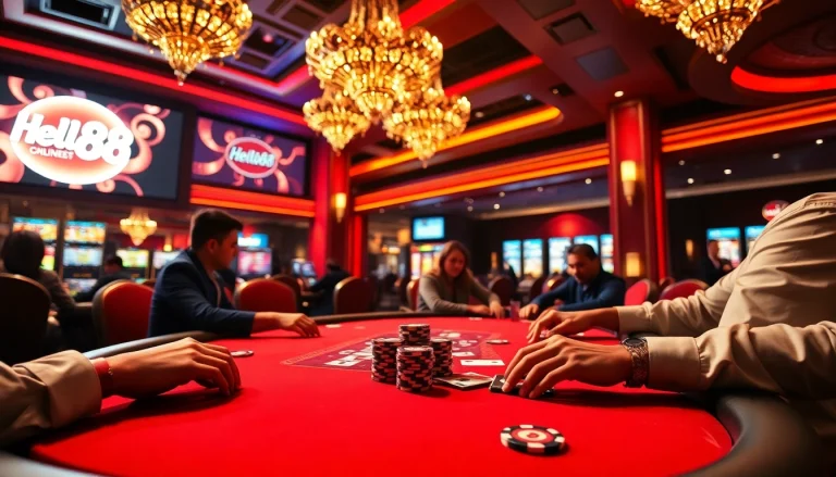 Engage in thrilling poker gameplay at Hello88 casino, where luxury meets excitement.