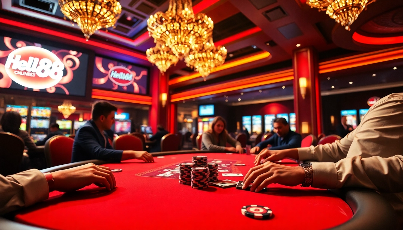 Engage in thrilling poker gameplay at Hello88 casino, where luxury meets excitement.