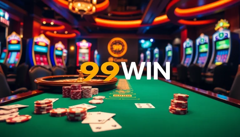 Engaging scene at 99WIN casino showcasing luxury poker and roulette gaming.