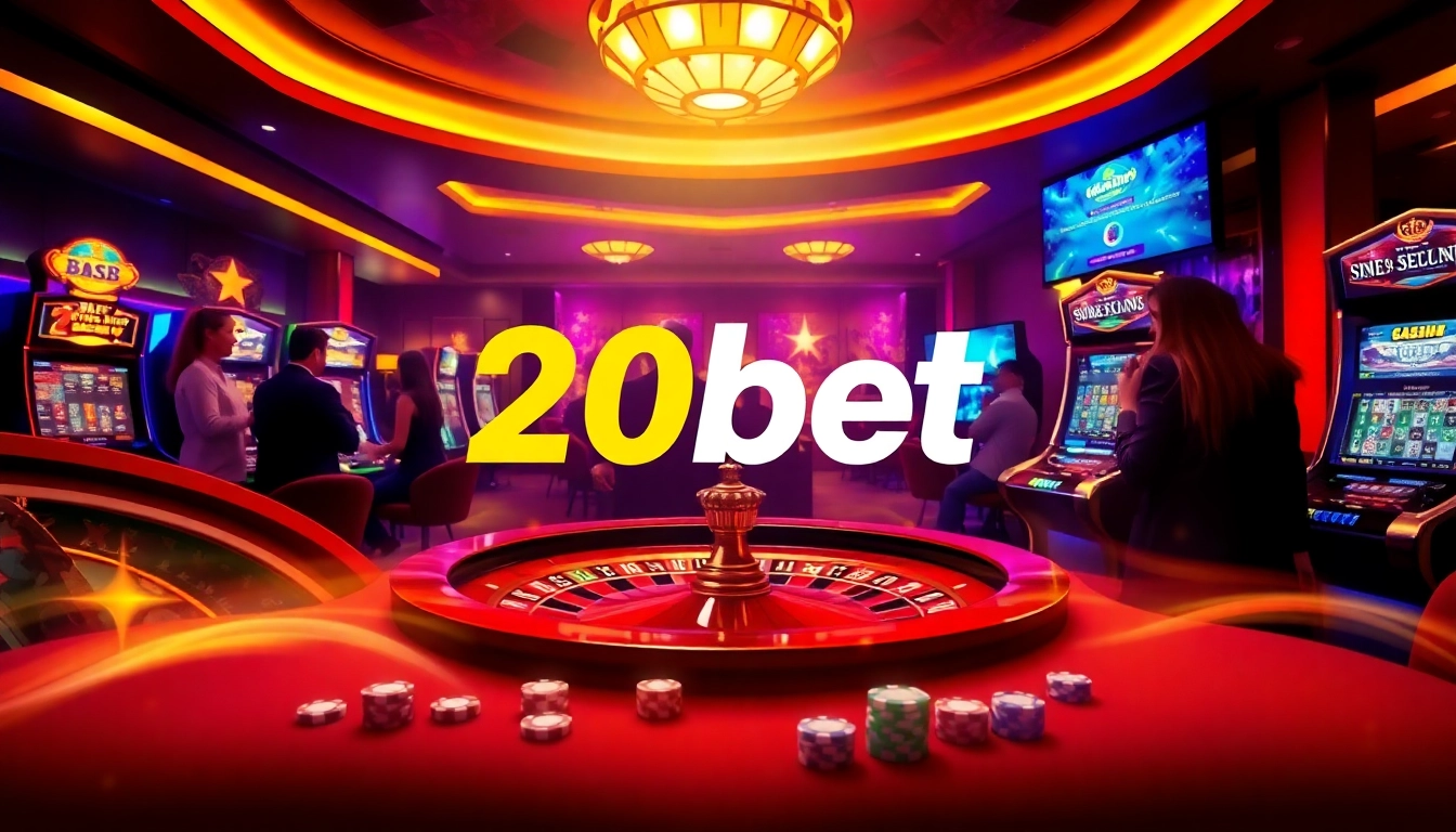 Engaged players enjoying the excitement of 20bet at a vibrant casino table with roulette.