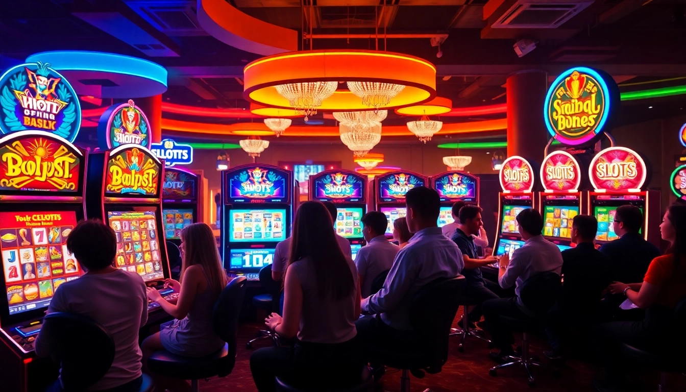 Engage in thrilling gameplay at SLOTS8 with vibrant slot machines and exciting jackpots.