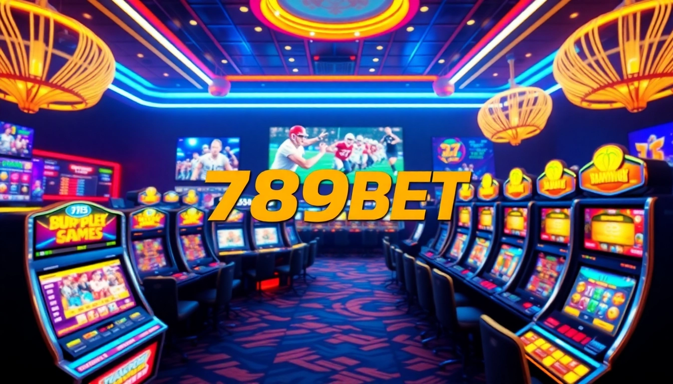 Exciting online betting scene at 789BET with vibrant casino visuals and diverse gaming options.