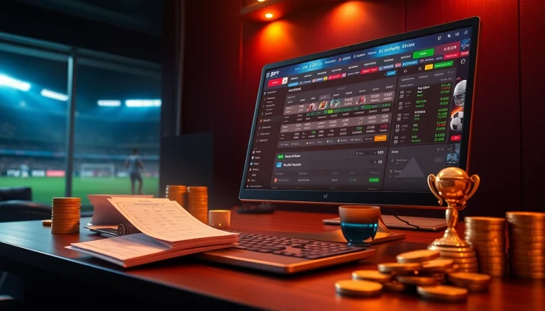 Engaging online sports betting scene featuring แทงบอล odds and dynamic game visuals.