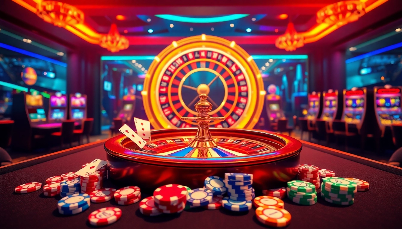 Experience the excitement of Nhà cái 78WIN with vibrant casino tables and engaging games.