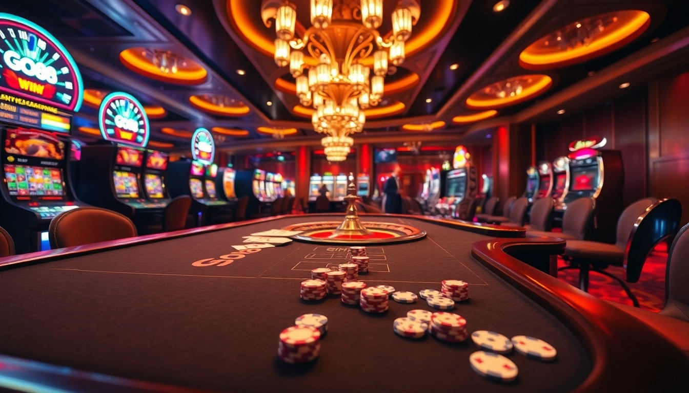 Players enjoying an exciting game at a Go88 branded casino table, highlighting the thrill of gambling.