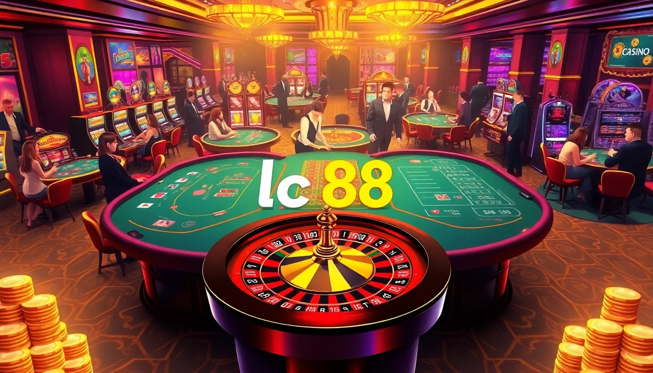 Step into the excitement of lc88 casino gaming with vibrant tables and engaged players.