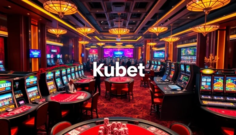 Kubet casino scene with vibrant gaming tables and exciting betting action.