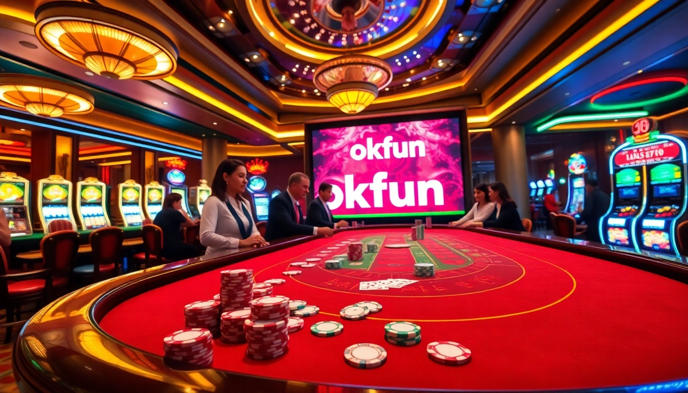 Experience the excitement of live baccarat at OKFUN casino with real dealers and thrilling gameplay.