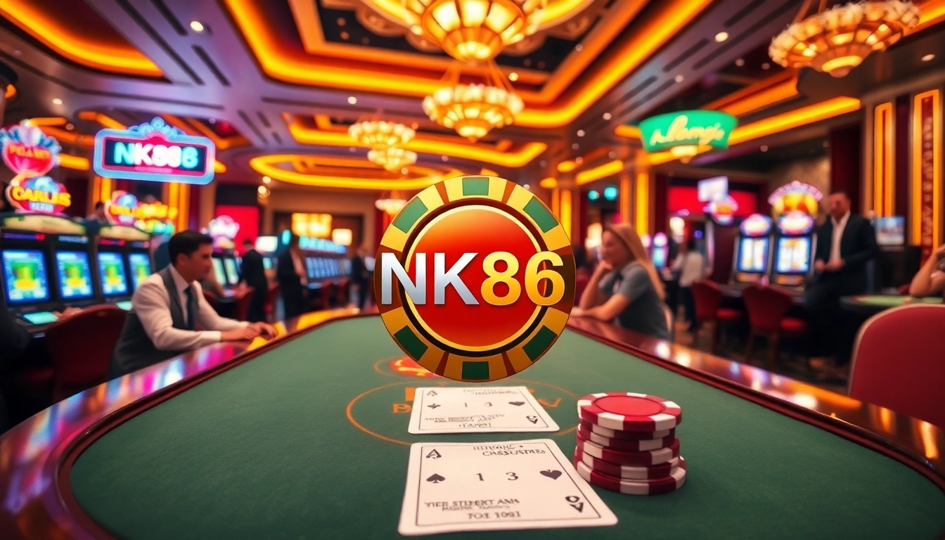Experience thrilling gameplay at NK88 casino with vibrant tables and engaged players.