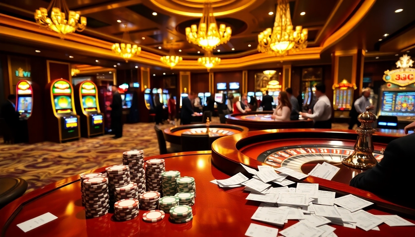 Experience the excitement of 32win with vibrant slot machines and stylish casino tables.